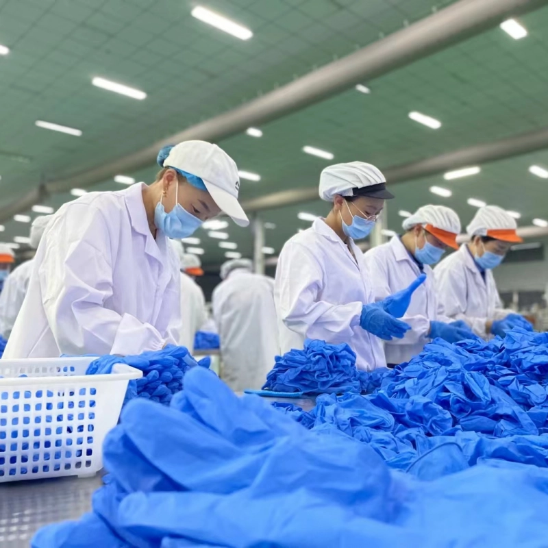 nitrile gloves OTG China fda510k nitrile gloves powder free medical gloves