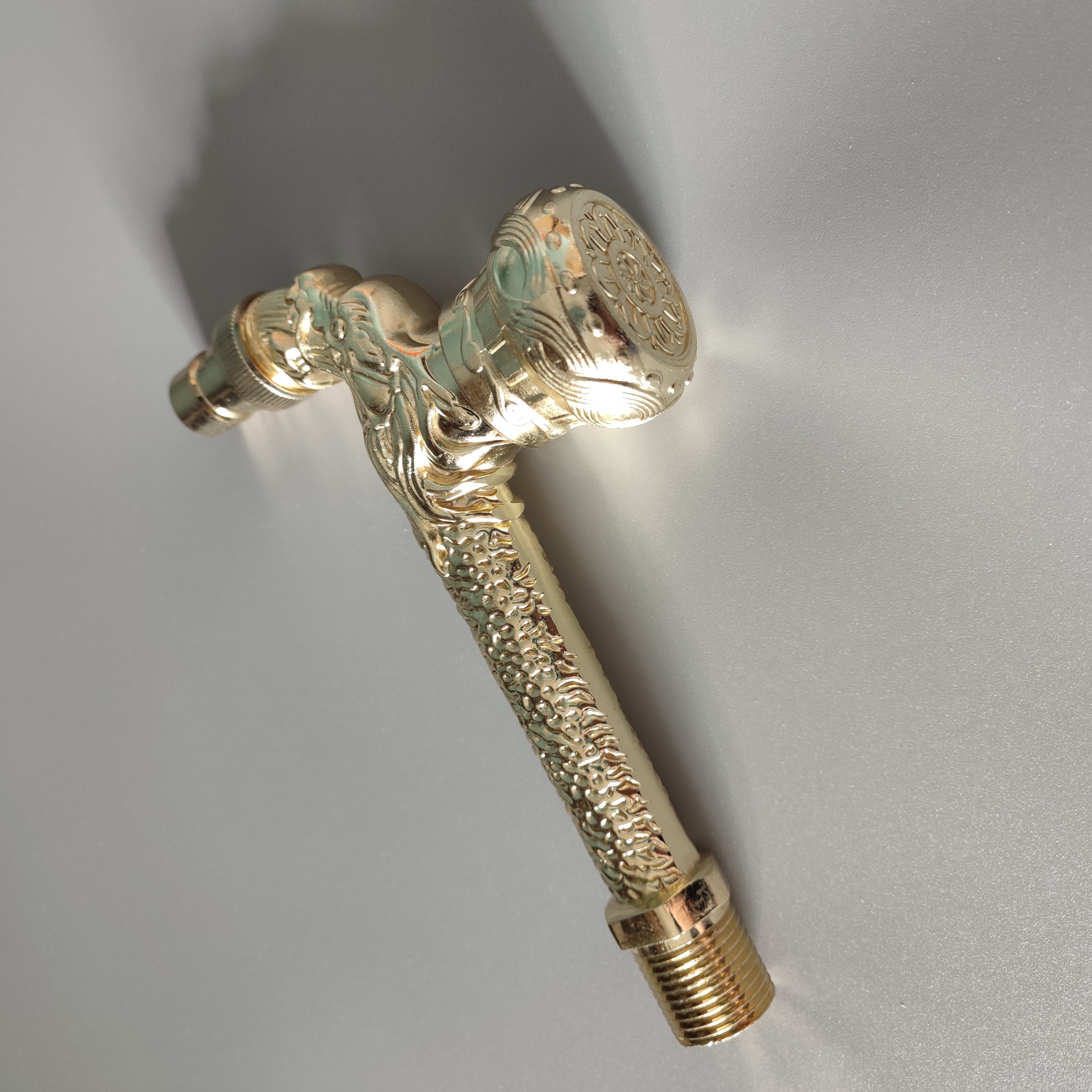 golden plating lengthen retro old style faucet tap