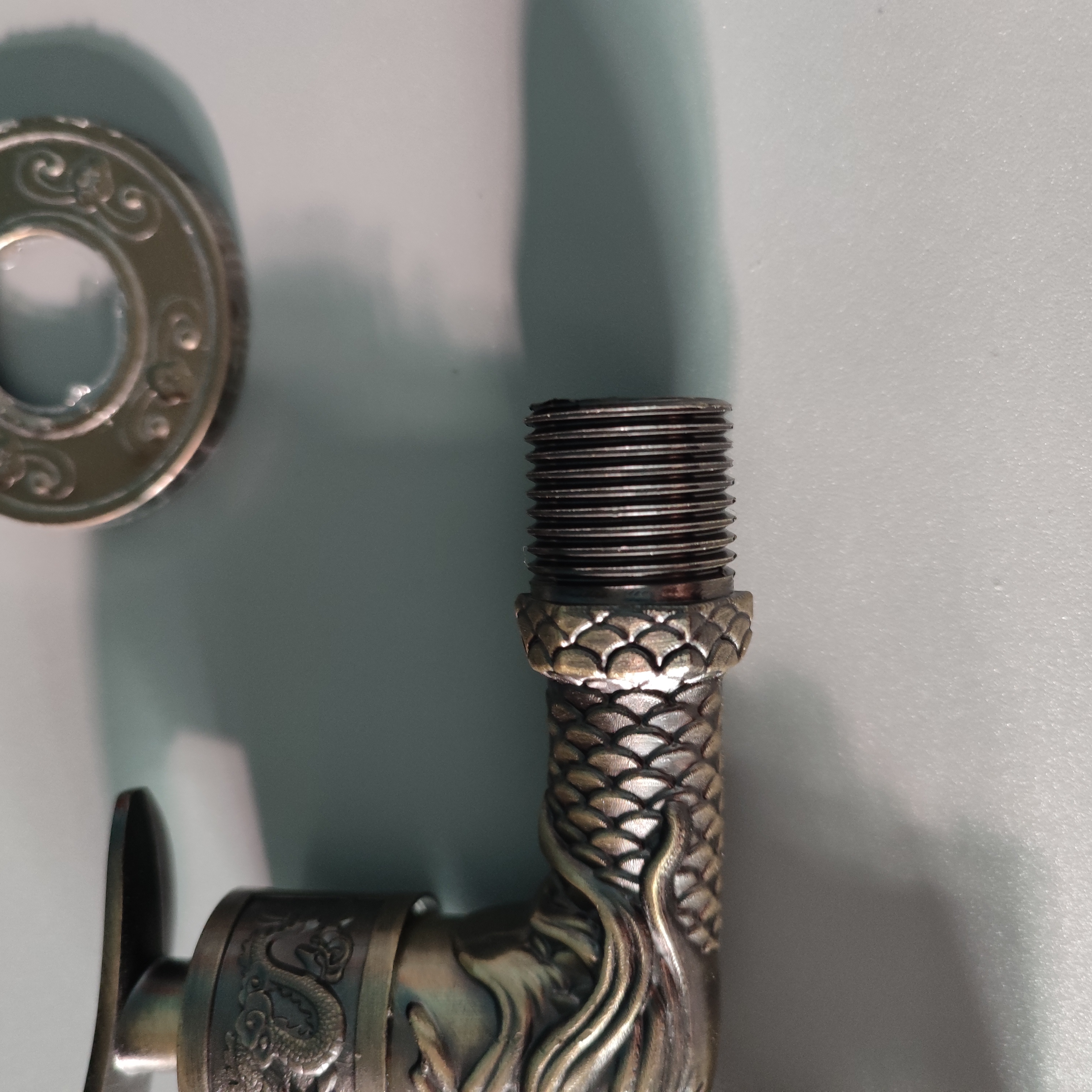 G1/2 dragon pattern metal alloy sink fast on tap garden faucet